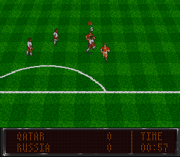 World Soccer '94 - Road to Glory (USA) In game screenshot